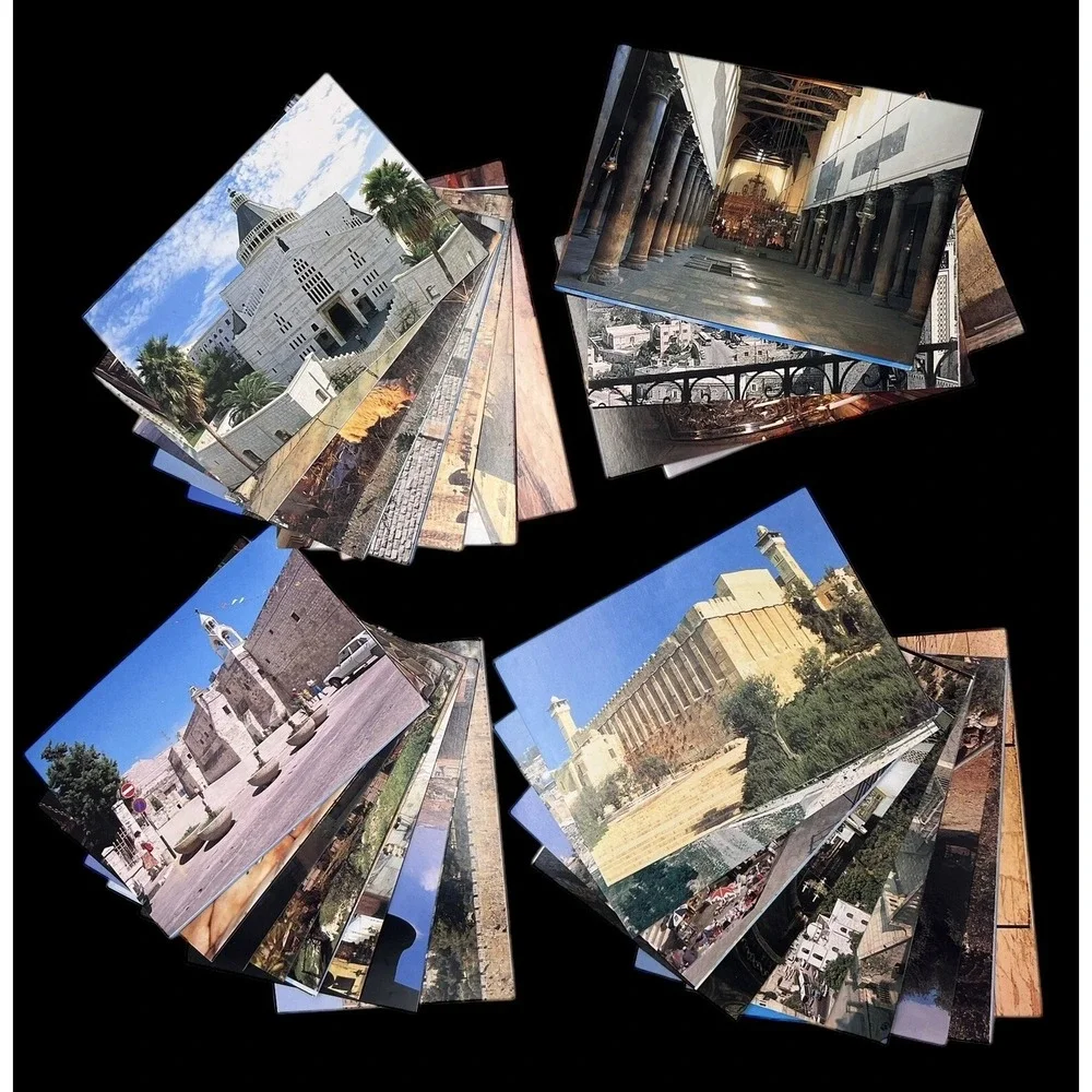 Vintage Postcards Jerusalem Bethlehem‎ Israel Holy Unposted Star Cards Lot of 28